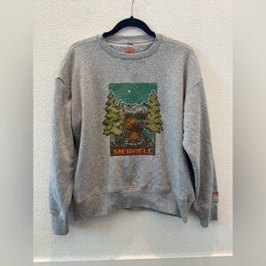 Merrell graphic print crewneck sweatshirt organic cotton blend